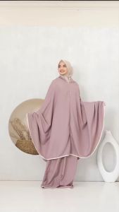 Mukena Wanita Dewasa Traveling  azzura 2in1 Resleting Depan Katun Premium Bisa bayar Ditempat
