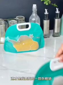OHHDEER Reusable Food Storage Bag with Spout | Large Capacity Grain Dispenser | Dry Food Organizer