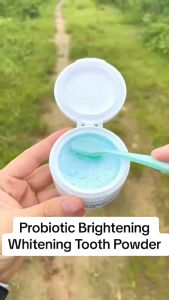 ยา Probiotic Brightening Whitening Tooth Powder ขจัดคราบฟันเหลือง ลดกลิ่นปาก สูตรโปรไบโอติก