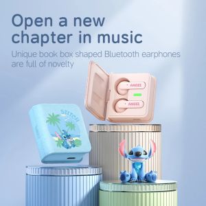 New Disney Lilo & Stitch Earphones Bluetooth Book Series Sport Noise Reduction Wireless Headphones Headsets Anime Cartoon AH806