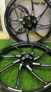 SPORT RIM HYPERTECH PRO-RX8 CNC WHEEL 160/160-17 LCV8 / LC5S / Y125 / Y15 / Y16 160/160-17 BLACK