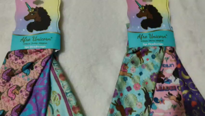 Afro Unicorn Headwraps 3-Piece Set – Stylish & Versatile Satin Hair Wraps for Kids & Teens
