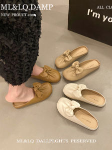 รองเท้าแตะผู้หญิง EVA หัวรองเท้าพื้นนุ่มแบบผูกโบว์ รองเท้าแตะฤดูร้อนแบบสวมสบาย รองเท้าแตะแบบสวมสบายสำหรับผู้หญิง