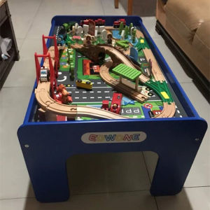 EDWONE | Beechwood Track Table Toy Train Set