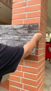 วอลเปเปอร์ลายหิน DIY 3มิติ การติดผจัญภัณฑ์ ลายอิฐ กันเสียง กันน้ำ หนา 2-3มิล กันน้ำ