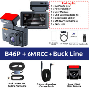 E-ACE | E-ACE 3 Inch UHD 4K Video Recorder Recording Car Camera DVR Night Vision Dash Cam Built-In Wi-Fi And GPS 24H Parking Monitoring