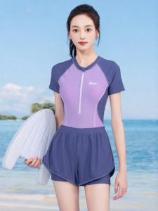 XTEP | Đồ Bơi Đầm Duy Nhất Ôm Body Cổ Vuông cho Phụ Nữ