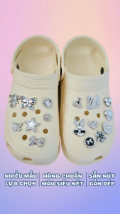 Charm gắn dép giả kim mẫu đa dạng BST 04 sticker charm dép giả kim phụ kiện trang trí dép sục