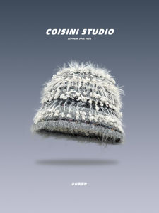 Japanese Style Color Doudou Stripes Plush Fisherman Hat Children Fall and Winter Warm-Keeping and Cold-Proof Easiest for Match Internet Celebrity Knitting Woolen Cap