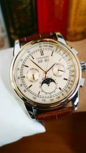 Forsining Retro Mechancial Watches Moon Phase Shanghai Movement Rose Gold Case Brown Leather Strap Luxury Automatic Mens Watch