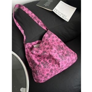 2025 New Womens Large Capacity Canvas Tote Bag Shoulder Handbag Commuter Crossbody Bag Red Casual Fashion Handbag