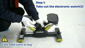 เครื่องออกกำลังกายแบบก้าวเหยียบ มาพร้อมสายแรงต้าน เครื่องเดินแรงต้าน บริหารต้นขา/แขน ออกกำลังกายในร่มแบบสเต็ปเปอร์ เครื่องบริหารต้นขา รุ่นนี้มีเครื่องนับก้าวเดินในตัว ช่วยลดต้นขา/แขนได้ (Stepper exercise equipment)