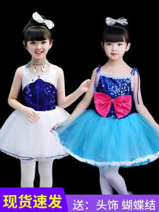 Princess Style Ballet Jazz Dance Skirt Childrens Performance Costume Thin Summer Fairy Tale Girl Puffy Skirt Female Kids