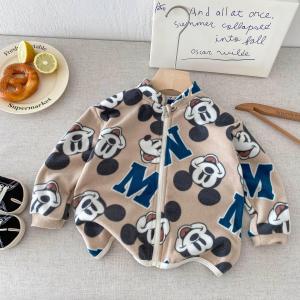 Cartoon Printed Spring Autumn Childrens Outerwear Loose Casual Boys And Girls Jackets Long Sleeved Kids Clothing Tops Coats