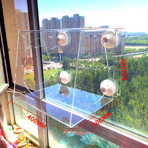 Acrylic Transparent Cat Nest Space Capsule Suction Cup Cat Climbing Frame Wall Ladder Window Cat Scratch Trees Non-Covering Cat Nest