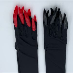Halloween Terrifying Long Nail Gloves Claw Mittens For Witch Catwoman Costume Role Play Stage Party