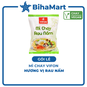 [GÓI LẺ] - VIFON - Mì Vifon chay hương vị Rau Nấm (65g/gói) - Mì chay ăn liền Vifon Mì chay Vifon Mì gói chay
