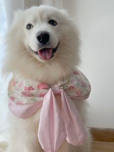Dog Scarf Bow Tie Small Medium Large Dog Samoyed Scarf Cute Strawberry Ornament Pet Decorative Accessories
