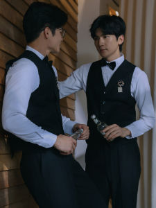 MAIYING | Wedding Groomsmen Autumn Winter 3-Piece Shirt Vest Suspender Suit Set