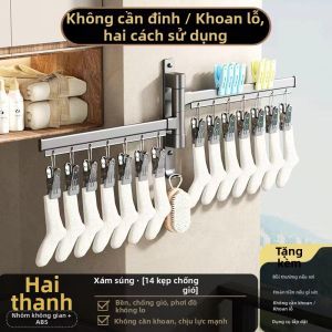 Giá Treo Quần Áo Đa Nẹp Tiết Kiệm Không Gian