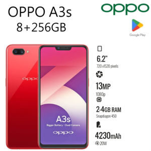 OPPO | 2026 new OPPO A3s Budget Smartphone 6.2 Wide Screen 4230mAh Big Battery Expandable Storage Spare Cell Phone