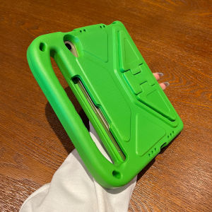 2025 New  11 Tablet Case Children pro 11 Inch Mini 7/6 Handheld Air 7/6/5 Foldable Stand with Pen Slot 13 Inch Anti-Fall Full Cover 10 Solid Color