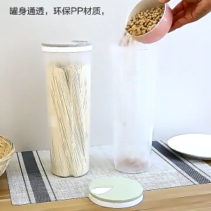 Helllobabyu ภาชนะจัดเก็บในครัวขนาดใหญ่ที่ใสกันอากาศสำหรับพาสต้า ก๋วยเตี๋ยว ข้าวและอื่น ๆ