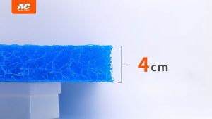 ยกรองน้ำ ใยกรองน้ำบ่อปลา ใยกรองปลา ใยละเอียดสก็อตไบร์ท ใยกรองละเอียด ใยกรองน้ำ เนื้อสก๊อตไบร์ท (สีฟ้า ขนาด50x50x4cm/ 100x100x4cm/200x100x4cm) เนื้อแน่น ไม่ยุ่ยง่าย ใช้ได้นาน