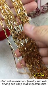 Dây Chuyền Mạ Vàng V084 Bản 1Li 2Li Thiết Kế Thanh Lịch Đơn Giản 45cm