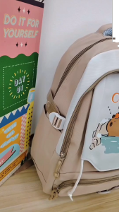 D1-213 Korea Backpack 45CM DESIGN CAPYBARA / Beg Galas Sekolah Rendah Menengah / Kanak-Kanak Kids Girl