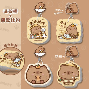 Water Activated Kitchen Sponge Scrubber Oil Resistant Wood Paddle Compressed Dishwashing Brush Non-Stick Pot New Model