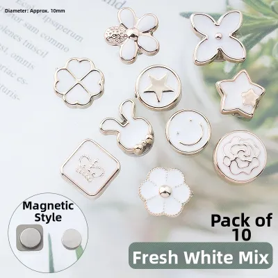 Magnetic Button Shirt Decorative Invisible Dark Button No Sewing Needed Magnetic Closure Shirt Collar Button Versatile DIY Button