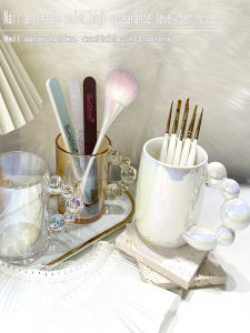 Aurora Fairy Bubble Cup Nail Art Photography Props Pen Holder Storage Organizer Desktop Cosmetic Tools Beauty Makeup Brushes