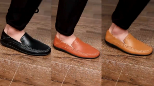 New Mens Leather Shoes Men Casual Shoes Moccasins Breathable Slip On Flats Mens Lightweight Walking Shoes