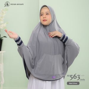 HIJAB ARRAFI 563 JILBAB LENGAN KERUDUNG KHIMAR JUMBO BERLENGAN  MODEL KANGGURU TERBARU ARRAFI 563