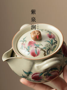 ZiQuanJian Ceramic Tea Pot Handheld Anti-Scalding Home Use Tea Set with Cup And Bowl Gift Box Traditional Chinese Tea Utensils