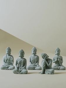 JISU | Decorative Micro Landscape Qingsha Stone Buddha Figurine