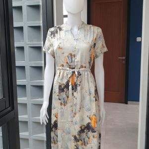 gaun wanita import/dress wanita korea D7940/gaun wanita korea/cod dress wanita v-neck/dress wanita lengan pendek