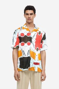 Kemeja Pria/Wanita Dewasa Lengan Pendek | SPOON | Motif - Color White