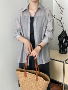 Shalldoer | Sun Protection Tencel Shirt Dress with Slit Design Long Sleeve
