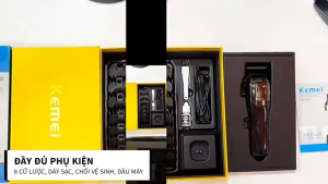 Kemei LCD Electric Hair Clipper Set USB Charging High Power Professional Hair Salon KM-1766&KM-2273