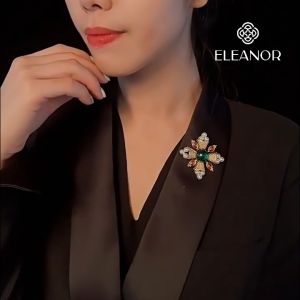 Ghim cài áo nữ Eleanor Accessories trâm cài áo đính đá phụ kiện thời trang 5673