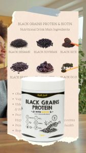 HEALTH SECRET Black Grains Multigrains | With Biotin Black Sesame Prebiotic | 黑谷粮黑芝麻综合维生素谷粮粉 (500G) Black Grains Multigrain Powder Blackgrains Multi Collagen Protein Powder - Lazada