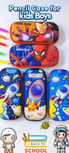 Cute 3D Pencil Case for Kids Girls & Boys High Quality Korean Style Cartoon Design Student Hard Pencil Organizer Box & Pouch