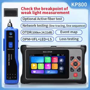 Máy Kiểm Tra Cáp Quang OTDR COMPTYCO KP800 Với Màn Hình Cảm Ứng Máy Đo Phản Xạ Miền Thời Gian Quang Học 100KM Tích Hợp OPM VFL LED LS