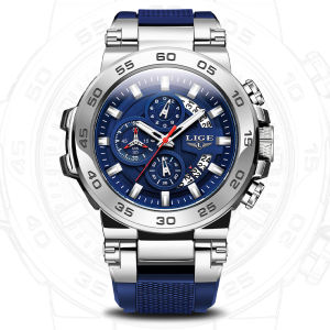 LIGE Luxury Display Men Wrist Watches Luminous Sport Men Watch Waterproof Date Display Quartz Men Watch Jam Tangan Lelaki + Box