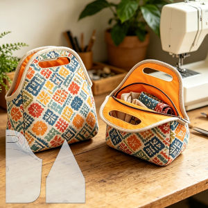YOMDID 2pcs Bento Bag Sewing Template DIY Portable Household Handbag Quilting Template Made Of Durable Clear PET Material