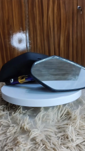 Universal side Mirror 2Tone short Stem Cnc pair
