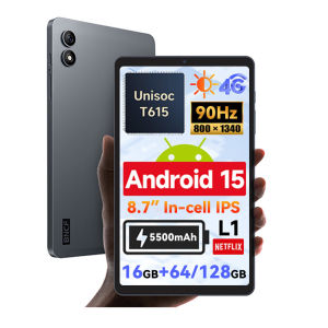 [2025 NEWEST] BNCF Bpad Mini SE 8.7 inch 90Hz Android 15 Tablet Max 16GB(4+12) RAM 64/128GB ROM Unisoc T615 Octa-core 5500mAh Battery Dual 4G LTE Tablet