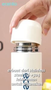 ECENTIO Putih Thermos Air Panas 500ml stainless steel Botol Tutup Model Cangkir